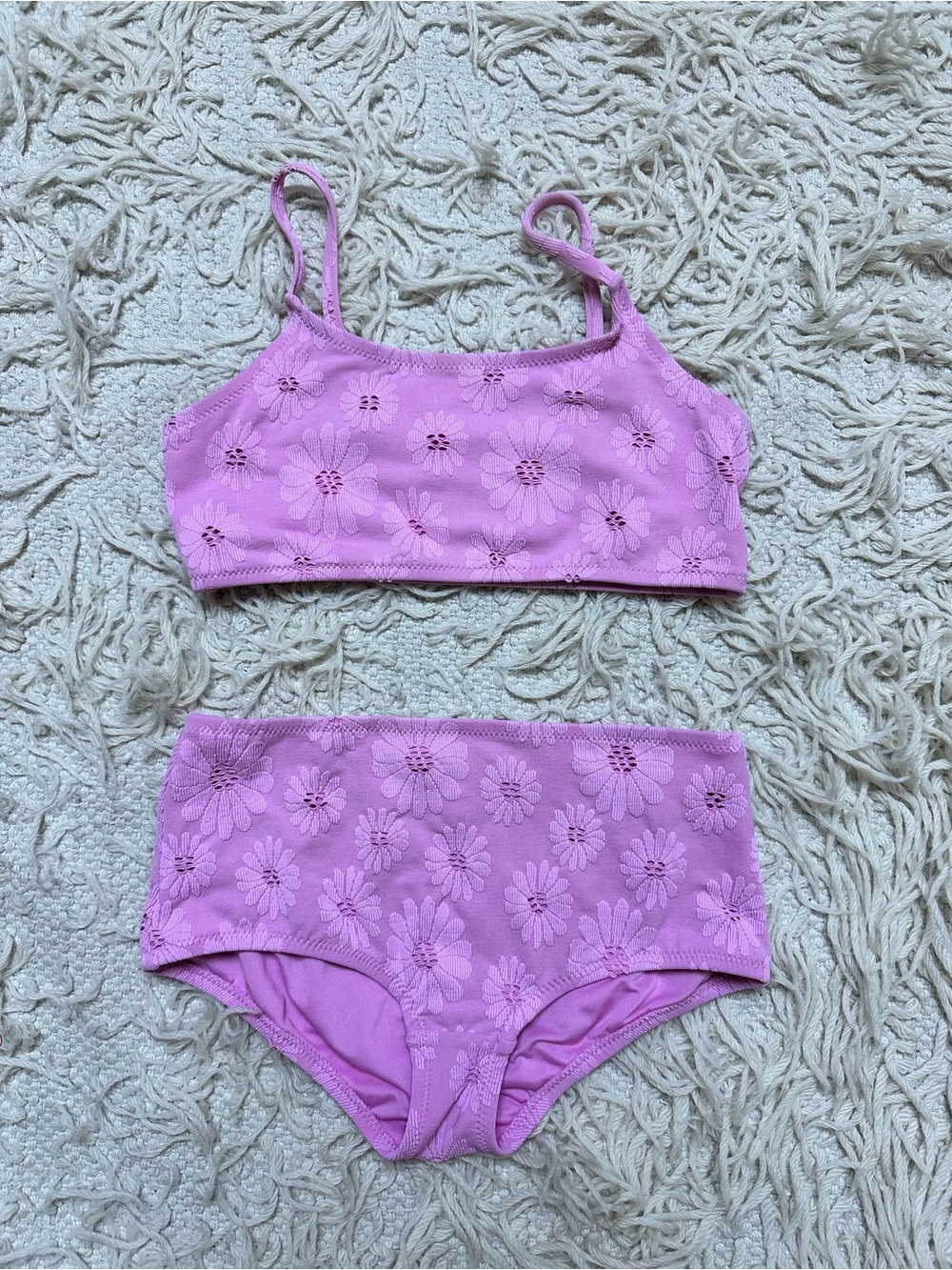 Gap Kids Pink Floral Eyelet Bikini Set | Girls Size Medium